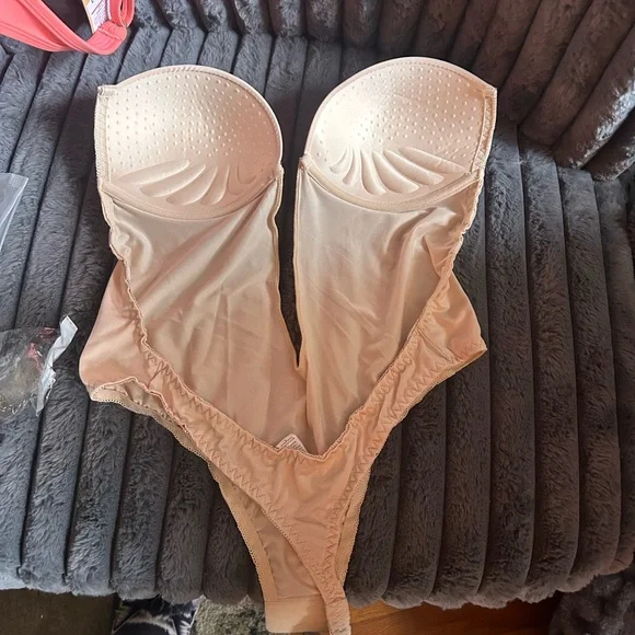 Black One-Piece Swimsuit with White Trim - Picture 7 of 13